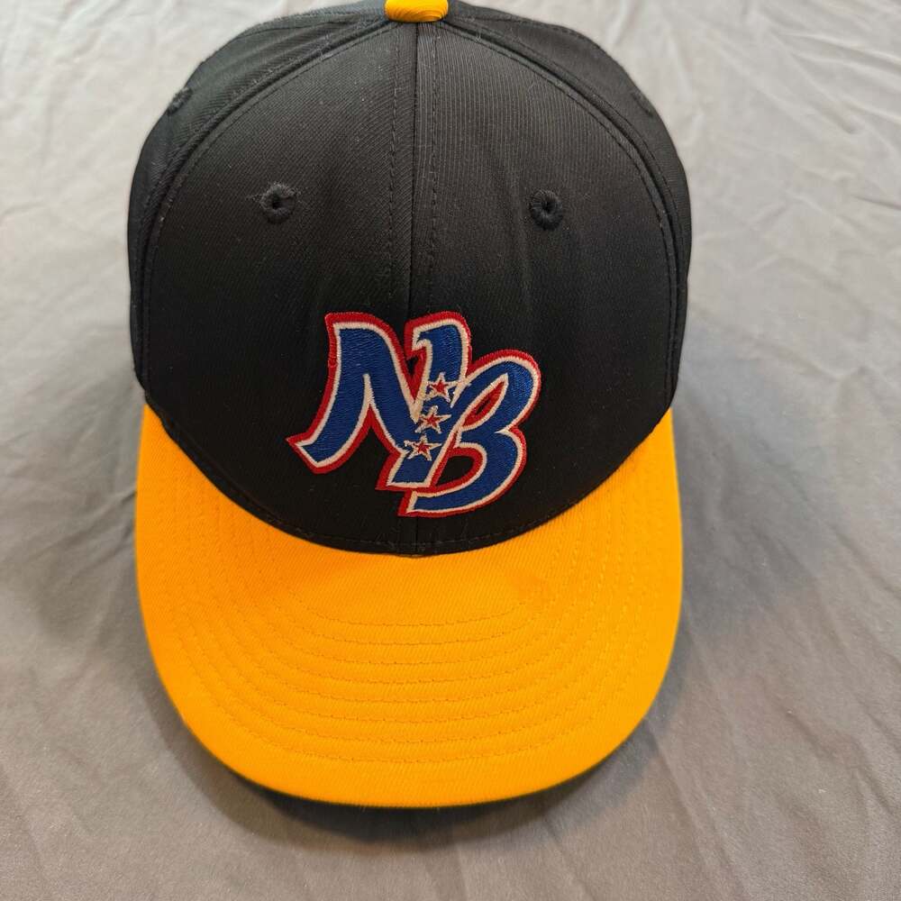 Champro NB Baseball Hat XS/S Black Gold Fitted Youth Team Cap Embroidered